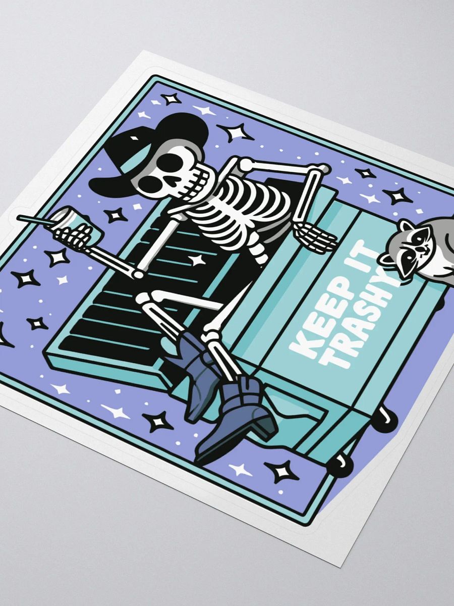 Keep It Trashy Sticker (Lilac/Teal) product image (3)