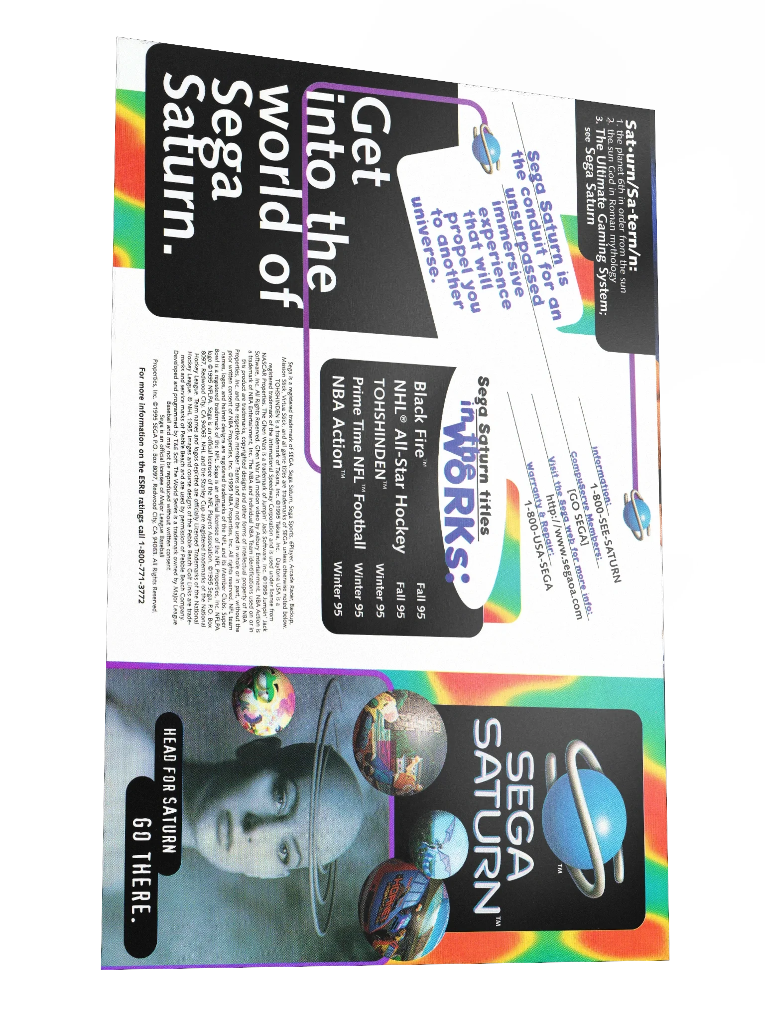 Sega Saturn - Promotional Poster/Flyer product image (3)