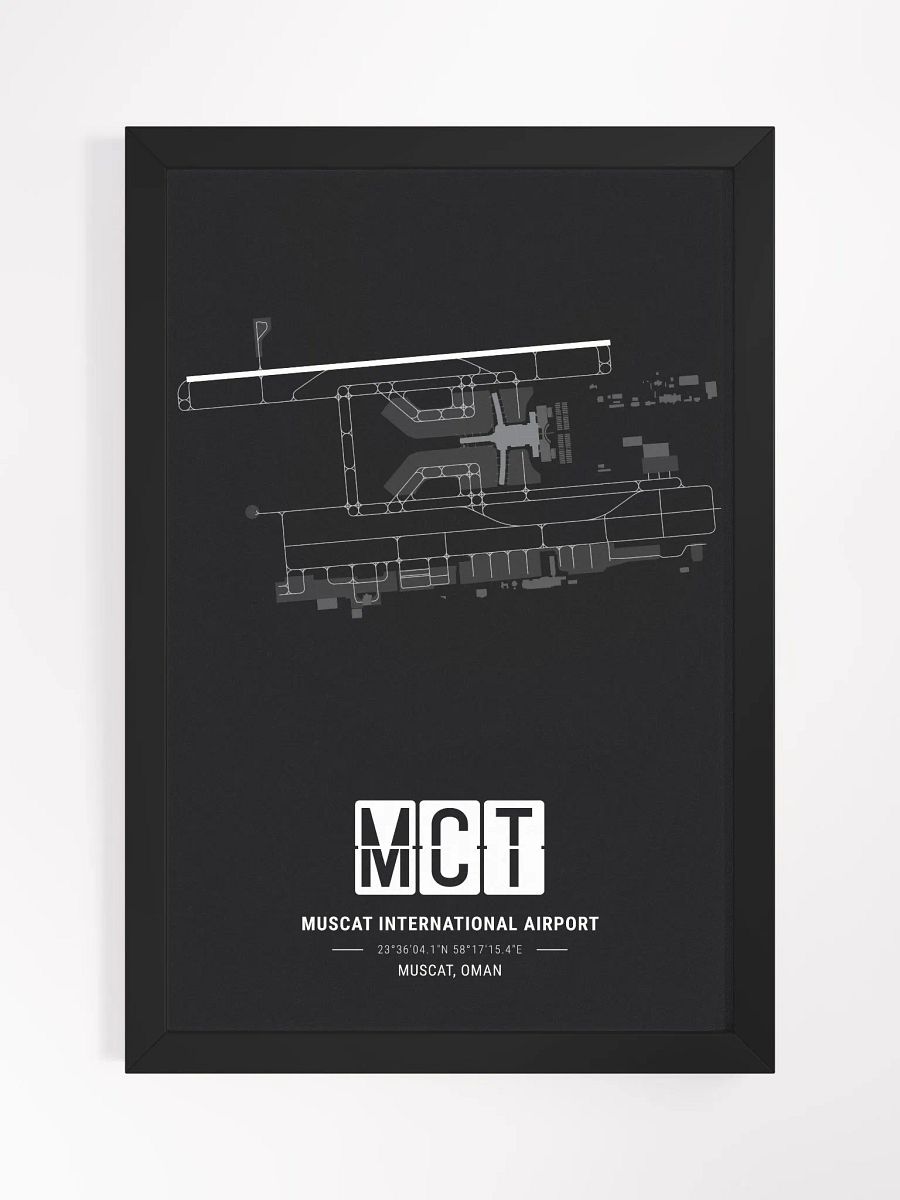 Framed Airport MCT Premium Map On Matt Paper product image (1)