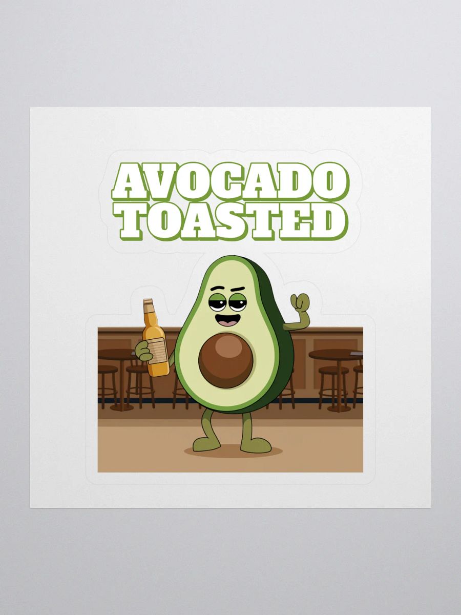 Avocado Toasted Funny Sticker product image (1)