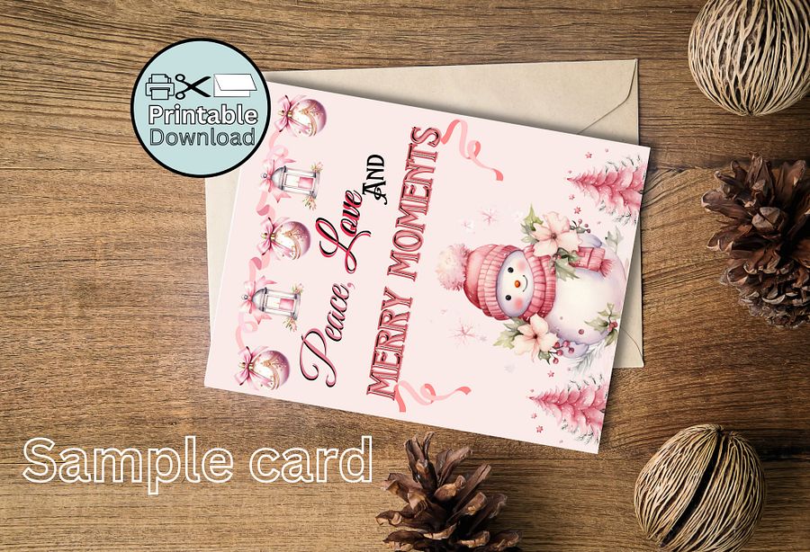 Christmas and New year greetings cards Bundle No 1 (5Cards) product image (1)