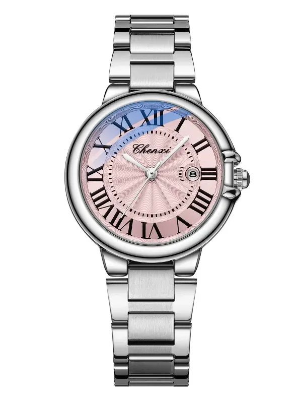 Roman Couple Watches Calendar Steel Belt Waterproof Luminous Classic product image (1)