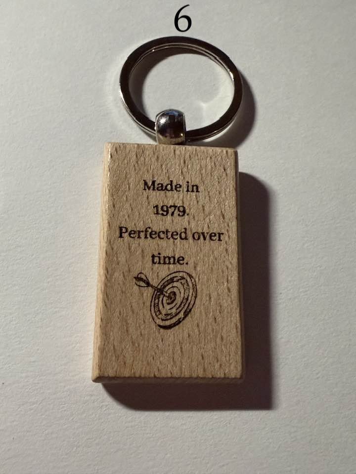 Milestone Birthday Wooden Engraved Keychains | Age 21–70 | Handmade Gift for Him or Her (3) product image (6)