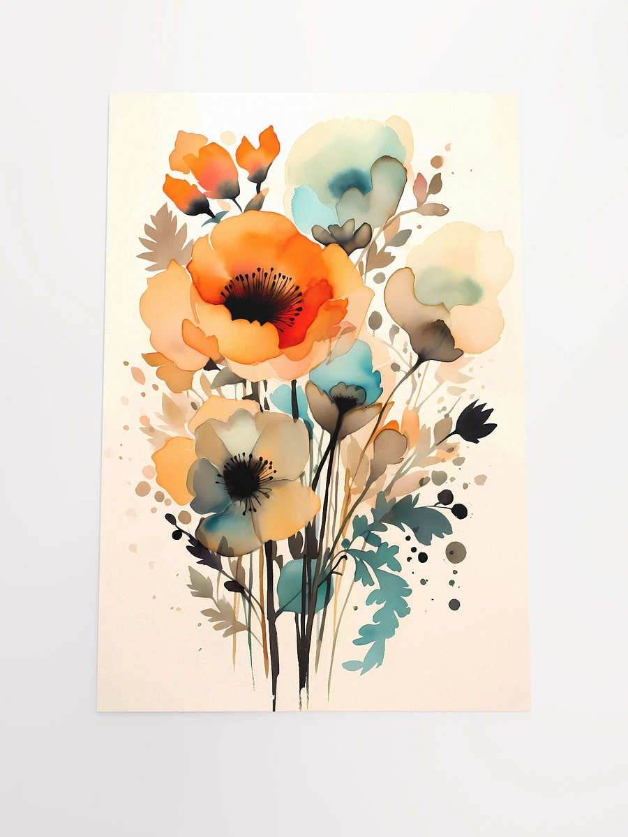 Whispers of Spring: Abstract Watercolor Florals Matte Poster product image (3)