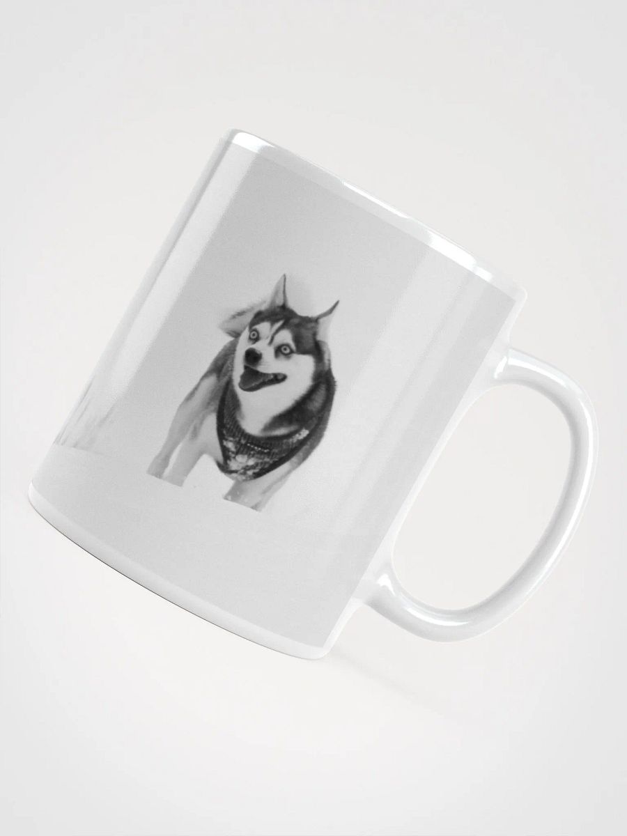 Siberian Husky plays ball with Klee Kai - Black & White product image (5)