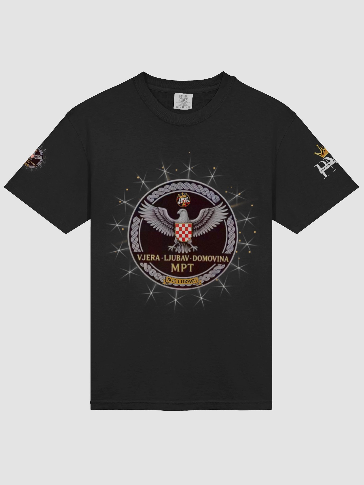 PNB Crowned Boss Vjera ljubav domovina T-Shirt product image (9)
