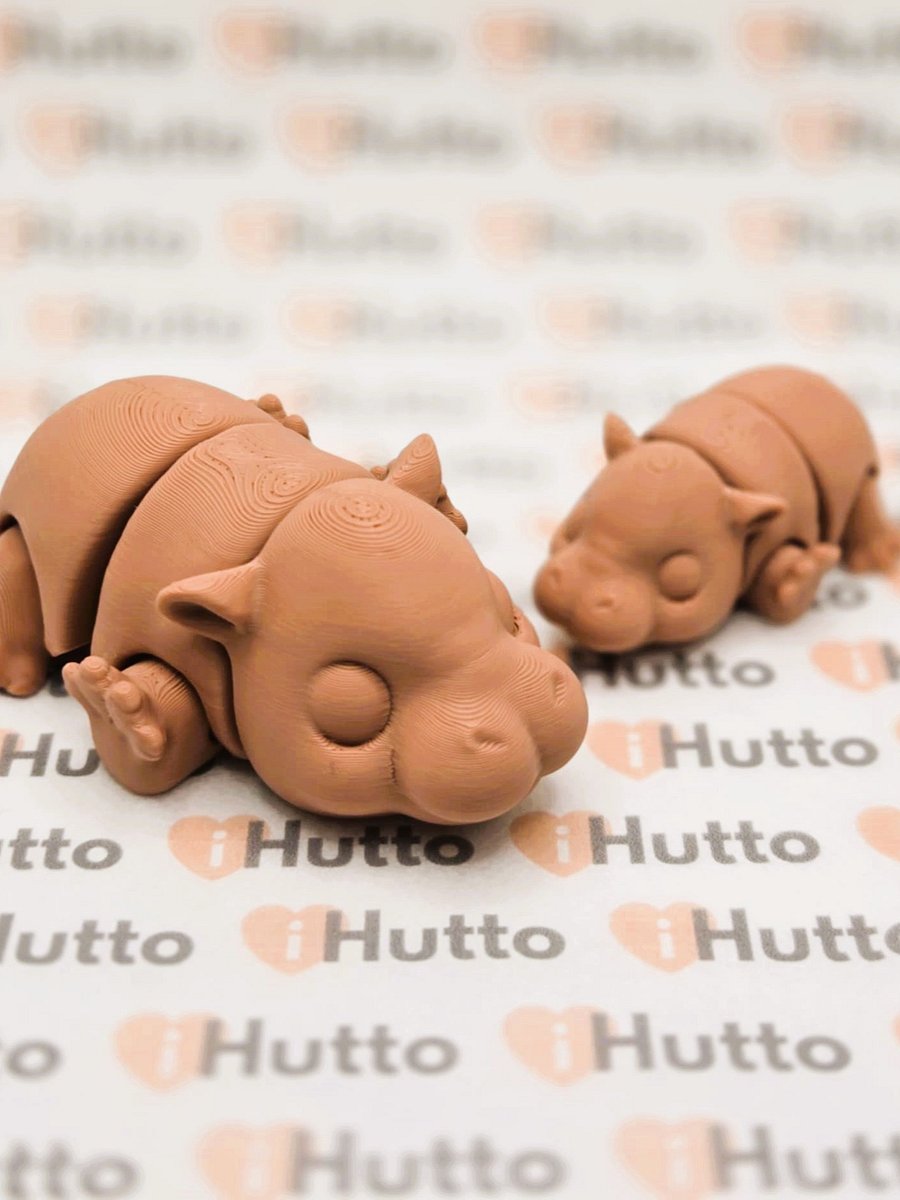 Flexi Baby Pygmy Hippo - 3D Printed product image (1)