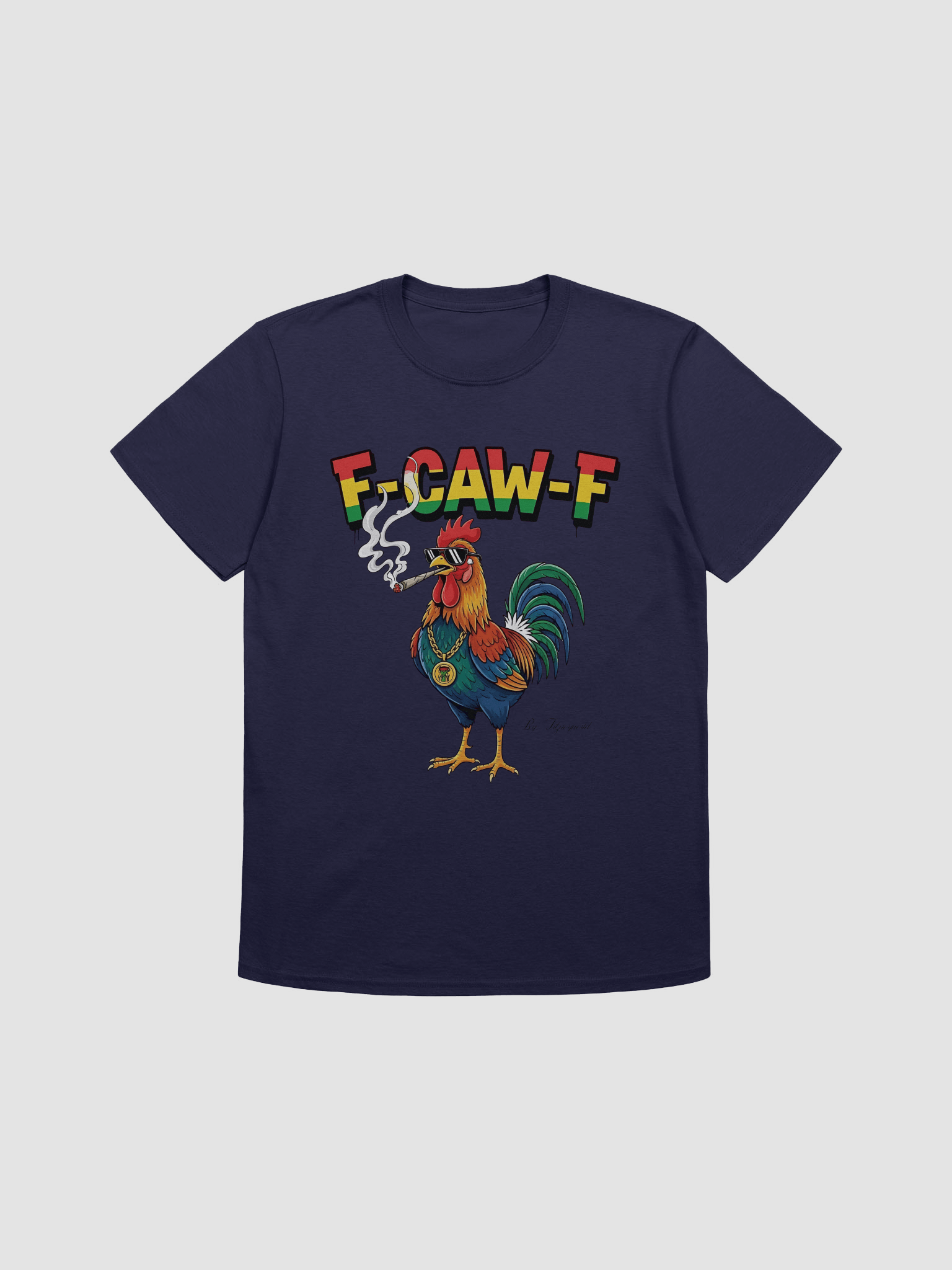 Funny Rooster T-Shirt – Big Rooster Graphic Tee with “F-CAW-F” Slogan – Farm Humor Shirt, Gag Gift product image (90)