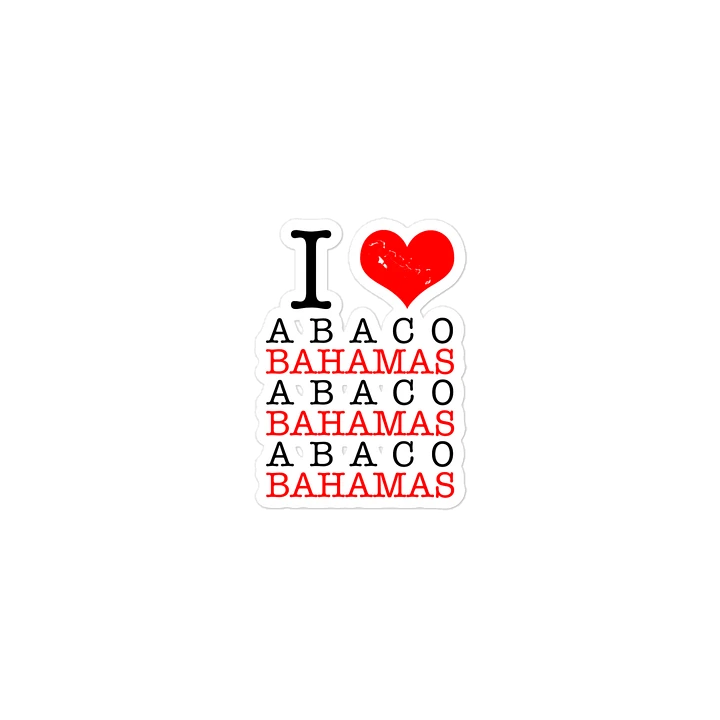 Bahamas Magnet : I Love Abaco Bahamas : Heart Bahamas Map product image (2)
