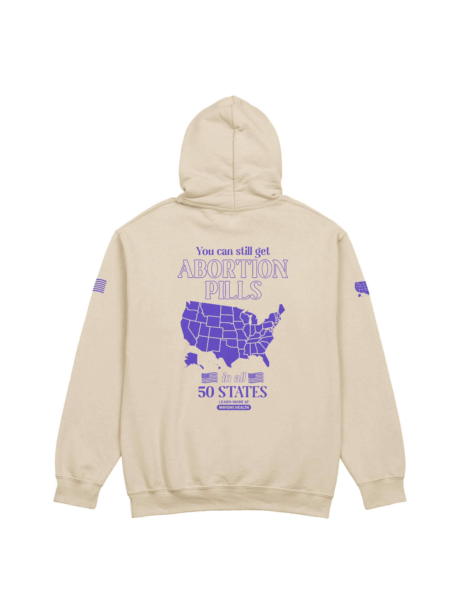 "All 50 States" Map Cream Hoodie product image (2)