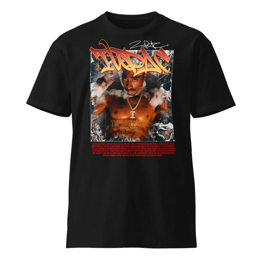 Tupac Tribute Gold Chain T-Shirt product image (1)