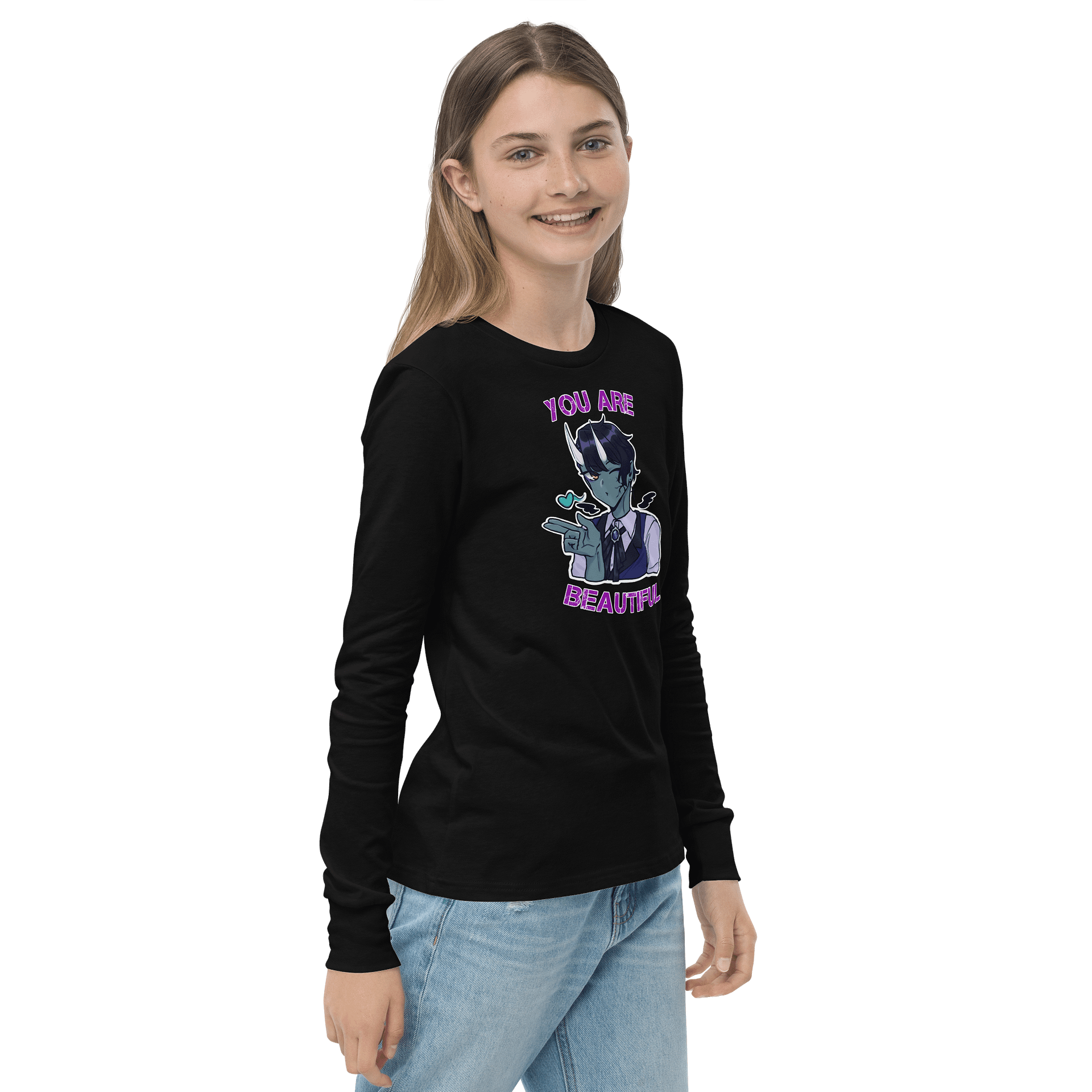 You Are Beautiful Youth Long Sleeve Shirt product image (5)