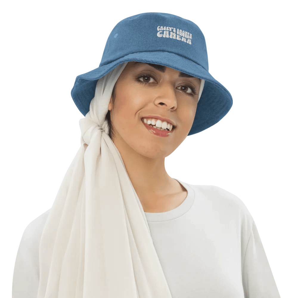 Casey's Broken Camera ( White Denim Bucket Hat) product image (48)