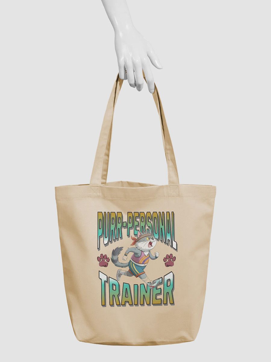 Purr Personal Trainer Cat Organic Cotton Tote product image (6)