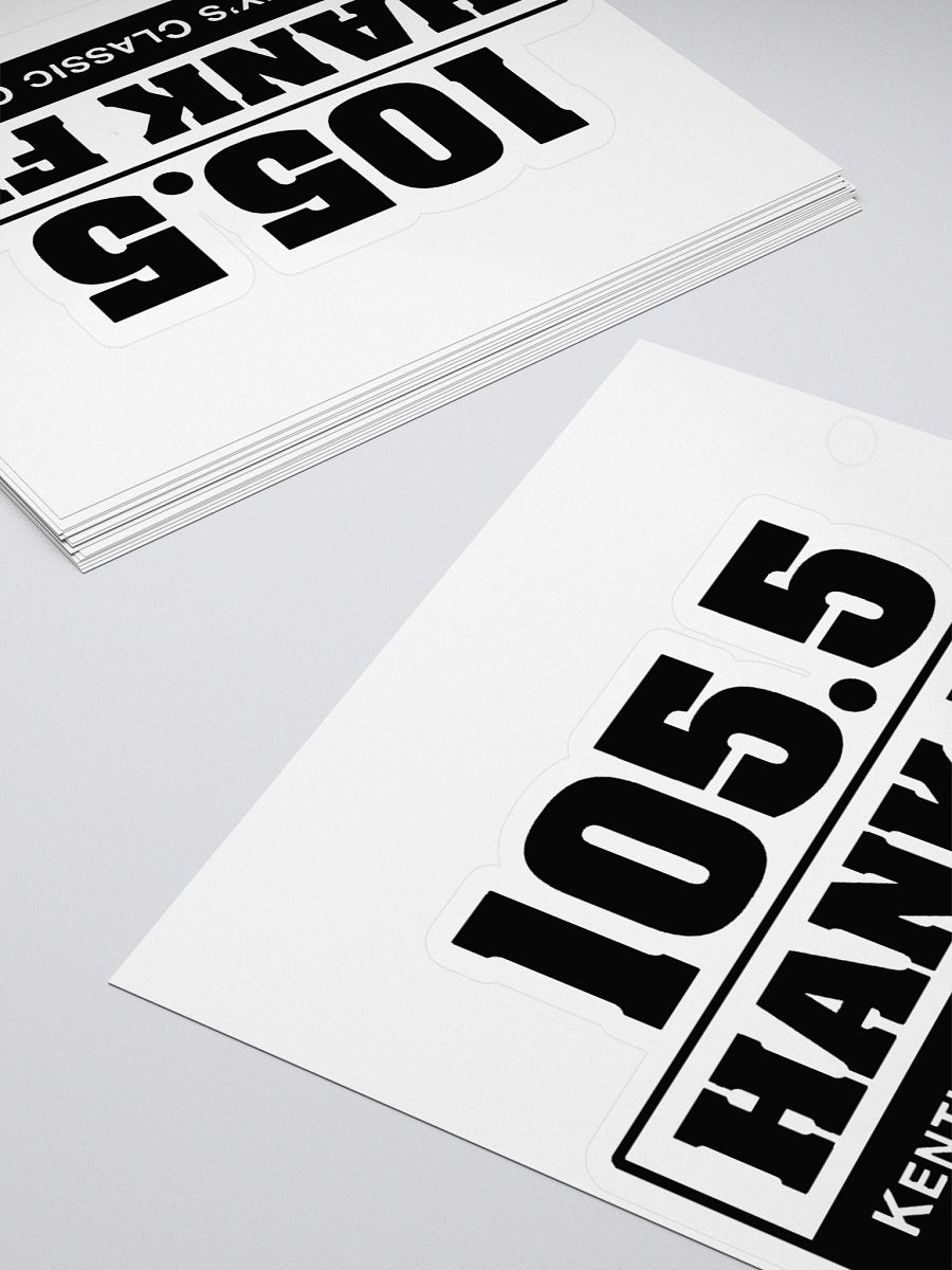 105.5 Hank logo black and white cut out sticker product image (4)