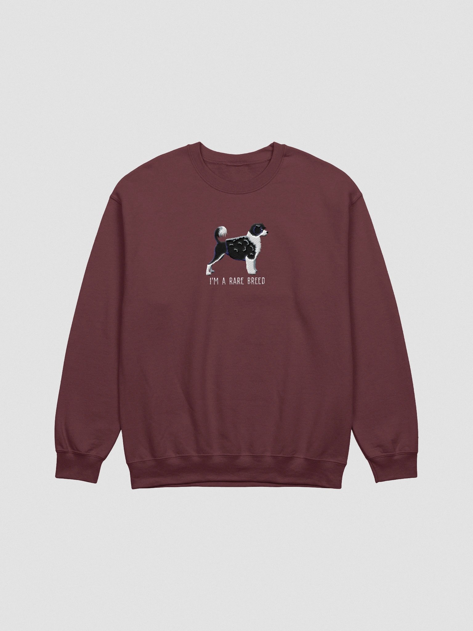 I'm a Rare Breed Sweatshirt (Embroidered) of a Portuguese Water Dog(Black & White) product image (4)