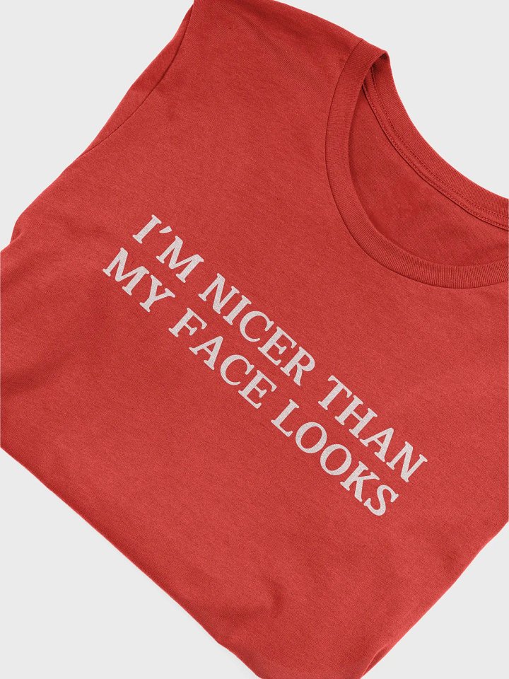 I'm Nicer Than My Face Looks Tshirt product image (1)