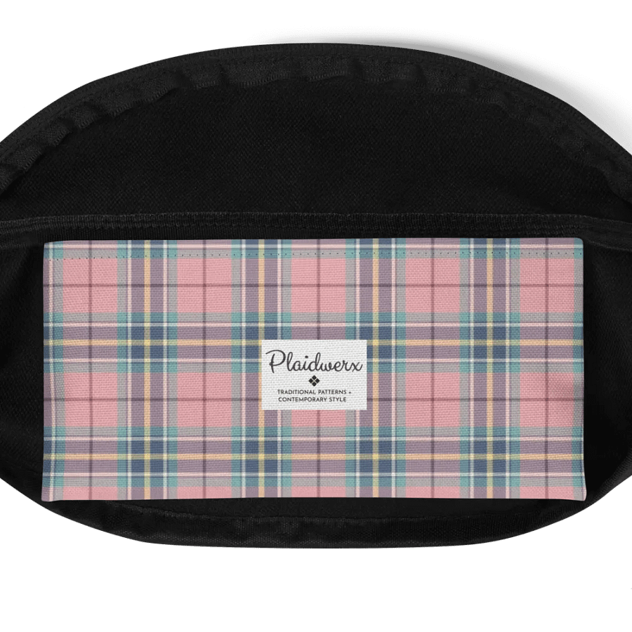 Pastel Pink, Mint Green, and Yellow Plaid Fanny Pack product image (6)