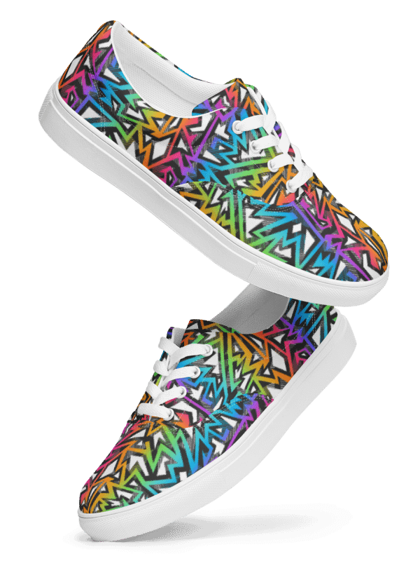 Rainbow Sparkle | Men's Lace-Up Canvas Shoes product image (2)