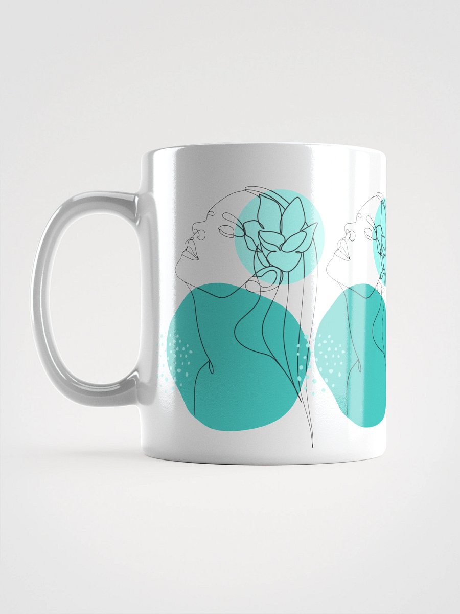Mug Blanc Equilibre Femme - Turquoise - Souffle Optimiste - Idée Cadeau Raffiné product image (6)