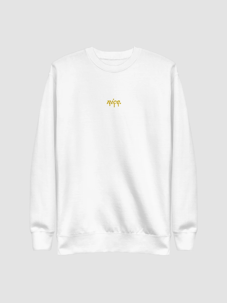 Premium 'Nice.' Drip Sweatshirt (White) product image (5)