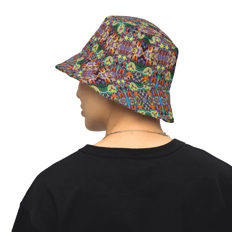 Abstract Doodle Art Animals Unisex Bucket Hat product image (11)