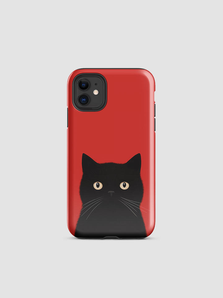 Black cat Tough iPhone Case product image (1)