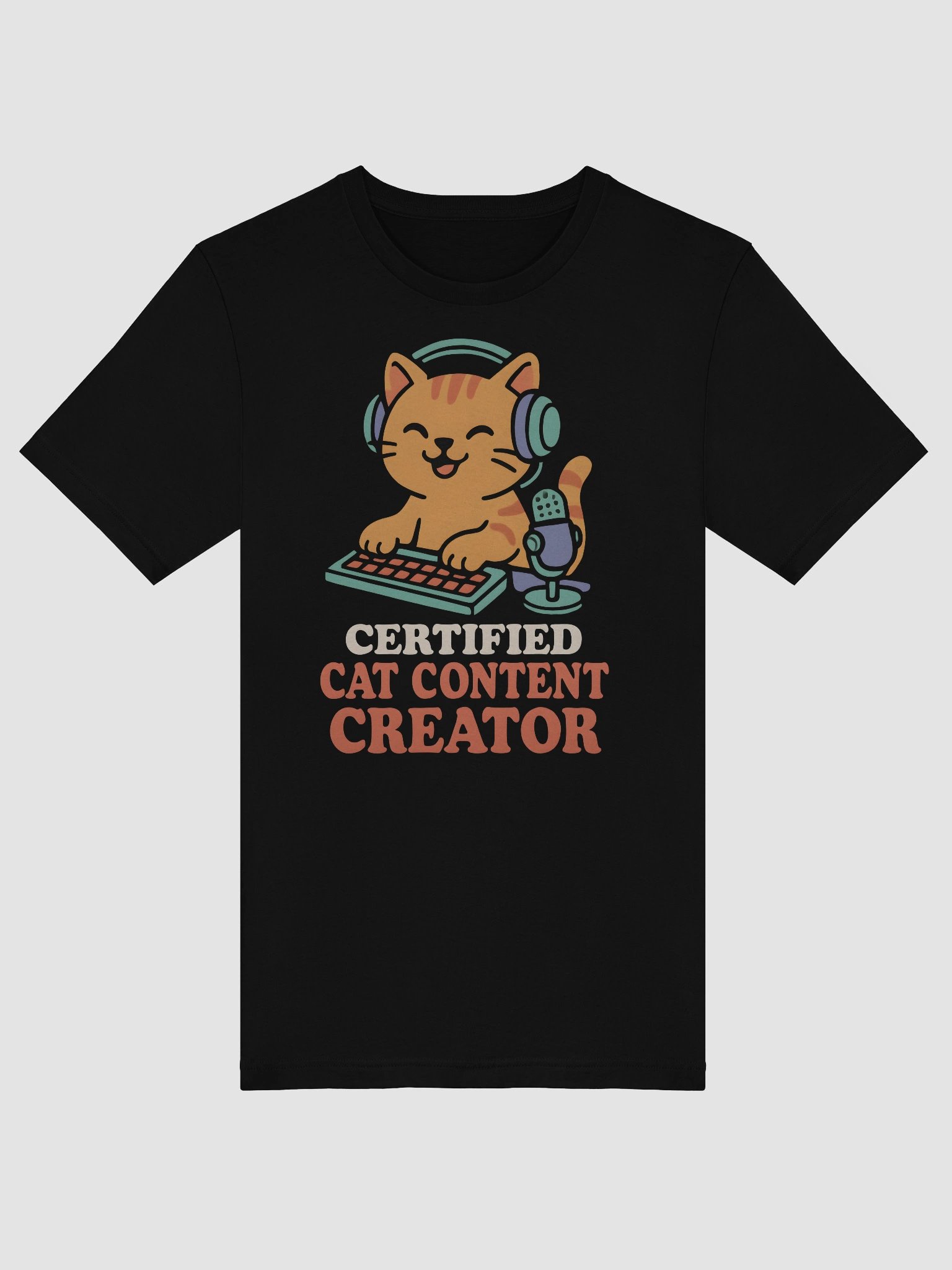 Certified Cat Content Creator T-Shirt product image (5)