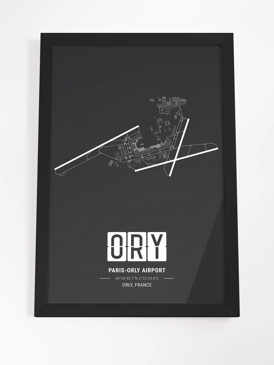 Framed Airport ORY Premium Map On Matt Paper product image (4)
