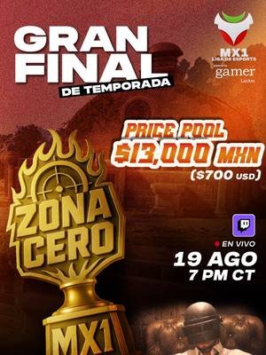 Después de semanas de intensidad y estrategia, solo queda un objetivo: LA GLORIA. 🏆 20 equipos entran al campo… 💥 4 invitados de élite ⚔️ 16 clasificados por la tabla En el Torneo Zona Cero – Liga MX1, no hay segundas oportunidades… Cada disparo, cada jugada, cada segundo cuenta. 🔥 ¡LA BATALLA FINAL ESTÁ AQUÍ! 🔥 📅 19 de agosto – 🕖 7:00 PM 📺 En vivo por Twitch: @gamerlatammx 🎯 ¿Quién se coronará como el verdadero campeón de PUBG Mobile en México? Vívelo en directo, siente la tensión y no parpadees… o te perderás la jugada del torneo. #PUBGMobile #LigaMX1 #ZonaCero #PUBGMobileMX #BattleRoyale #GamingLatam #EsportsLatam #ProPlayers #TorneoPUBG #GamersLatinos #FYP #ParaTi #ViralGaming #PUBGHighlights #PUBGPro #GamingLife #ClutchMoment #EpicPlays #Headshot #PUBGAction