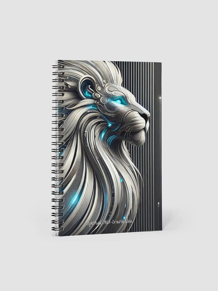 "Eternal Strength" Futuristic Lion Journal – Symbol of Power, Courage, and Inner Wisdom SIlver product image (1)