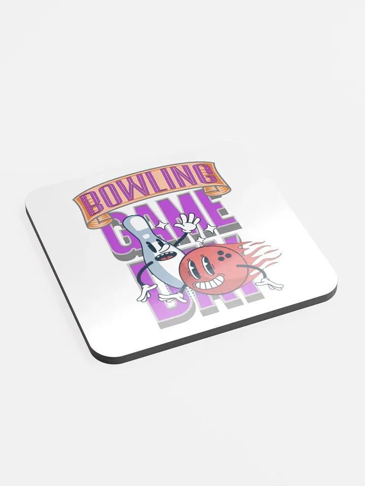 Game Day Bowling Flaming Fun Cork Coaster product image (2)