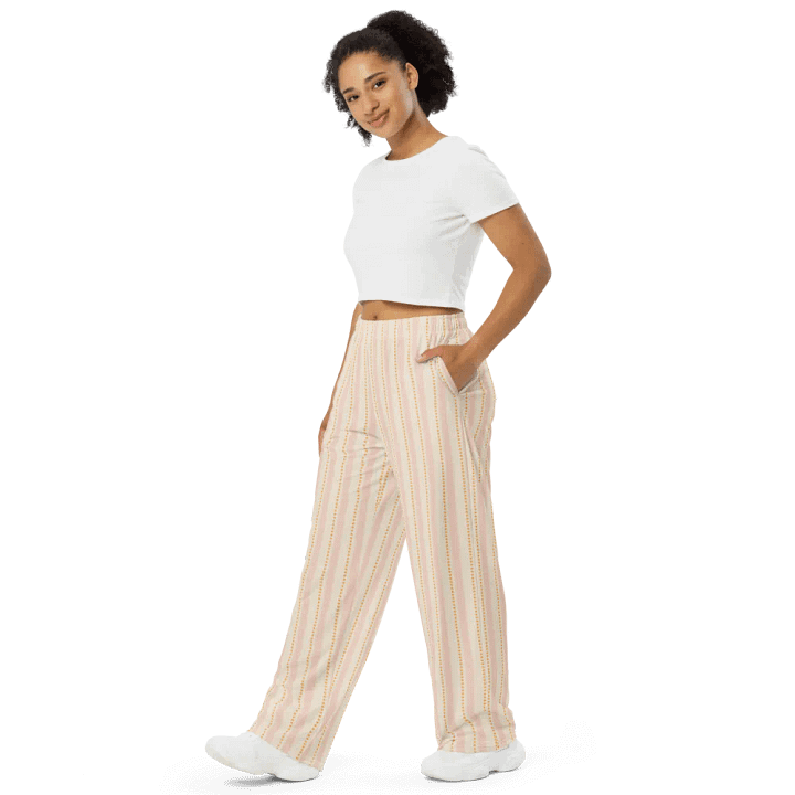 Pink Orange Tapestry Wide-Leg Pants product image (2)