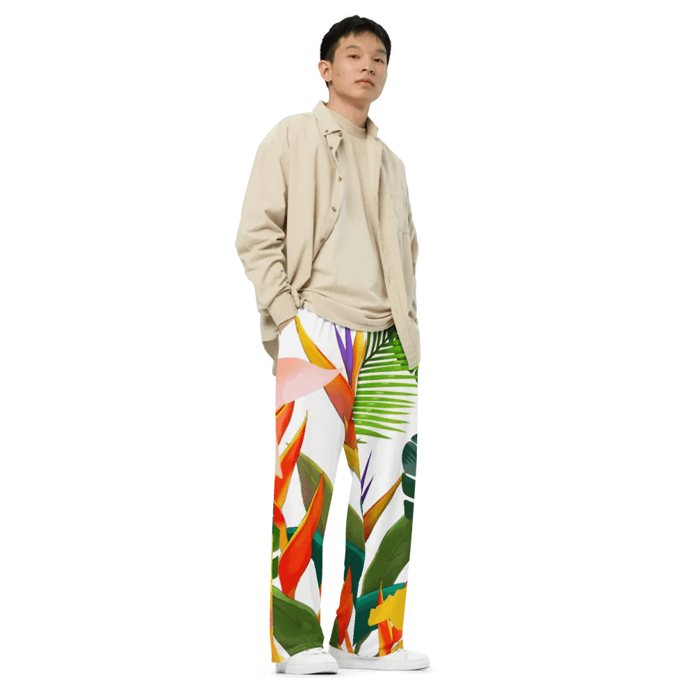 Tropical Paradise Unisex Wide-Leg Pants product image (8)
