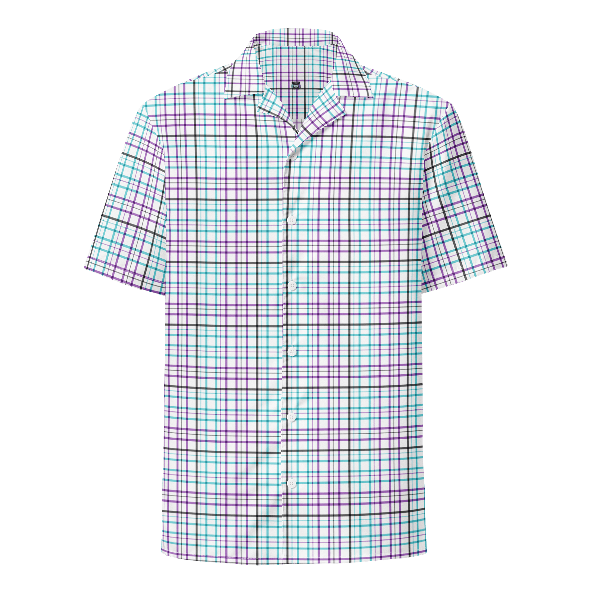White Plaid Button-Up Shirt product image (1)