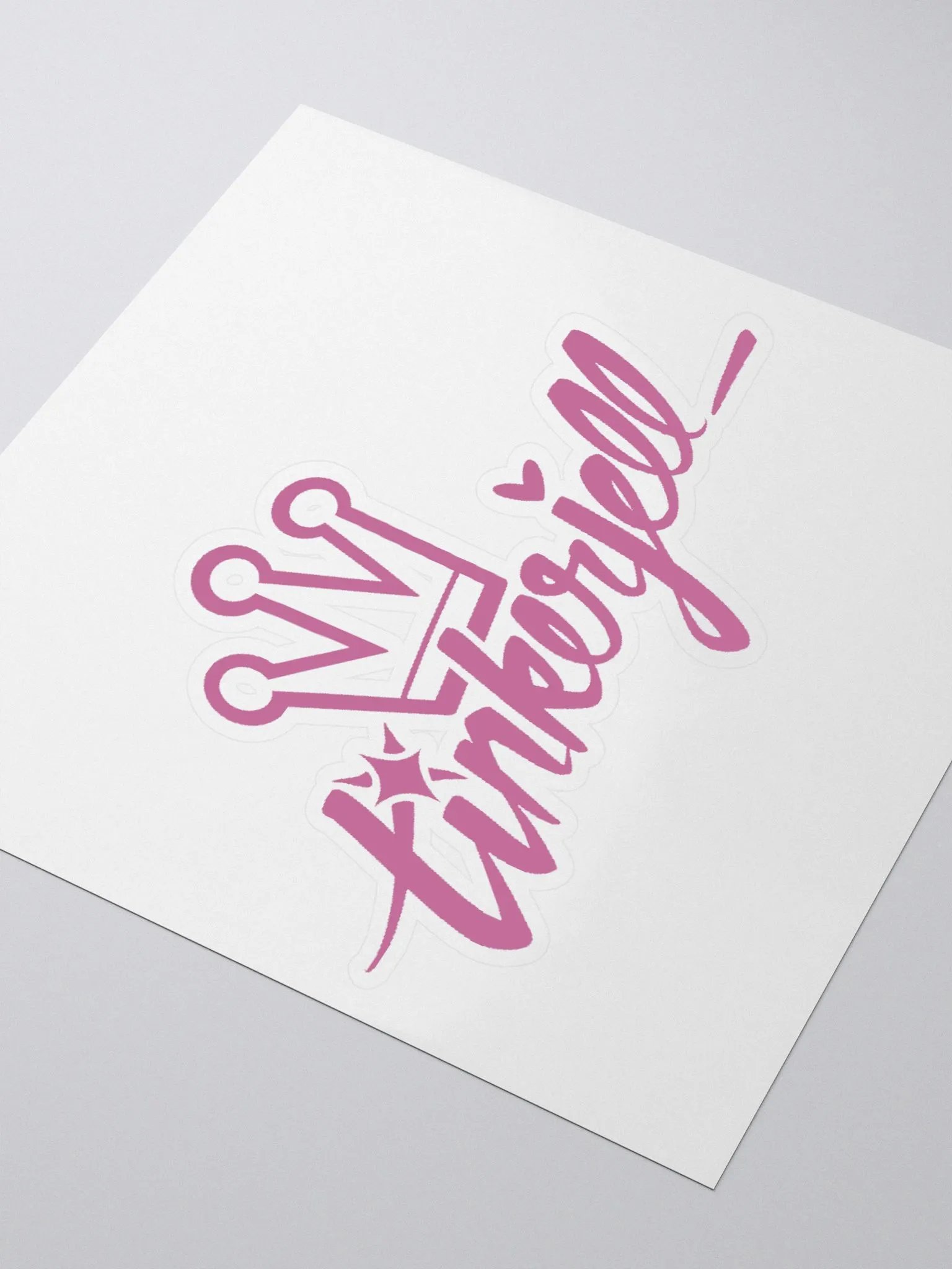 TinkerJell Logo Sticker (Pink) product image (3)