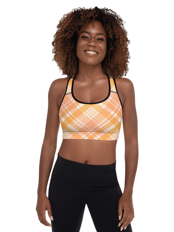 Sunset Plaid Delight Sports Bra product image (2)