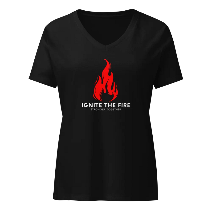 Ignite The Fire VNeck Woman's Tshirt - Stronger Together product image (1)