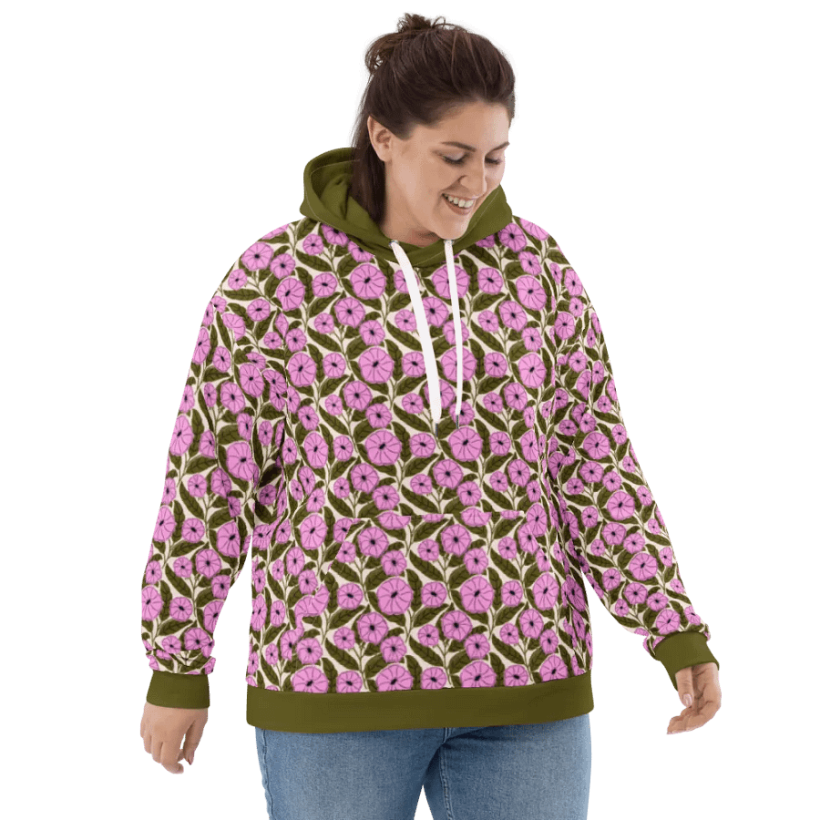 Dipladenia Dreams - Pink and Green - All Over Hoodie product image (10)