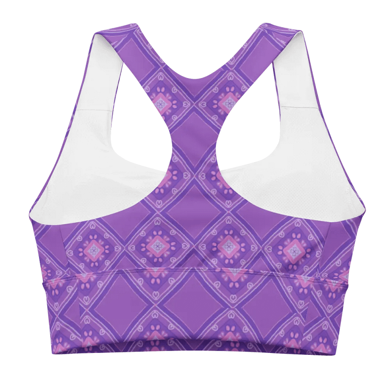 Lilac_Pattern Sports Bra