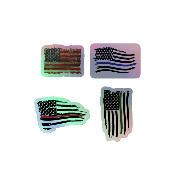 "Patriotic Pride" Holographic Sticker Set product image (2)