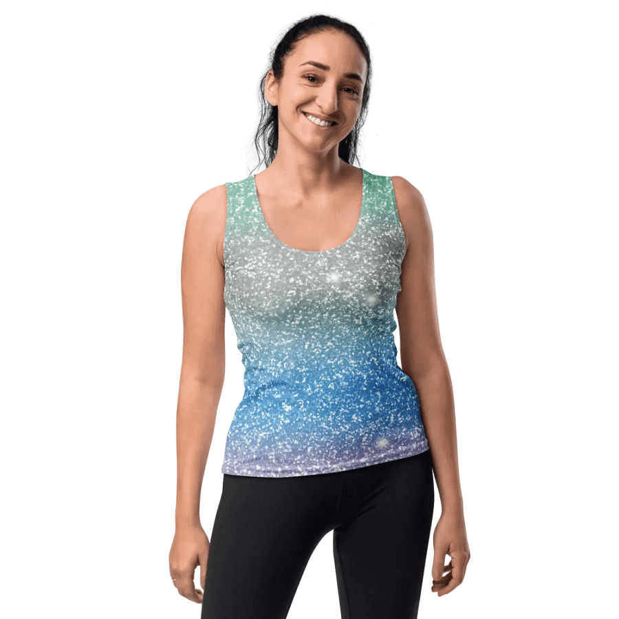 Glitter Unicorn Texture Design Tank Top (10) product image (10)