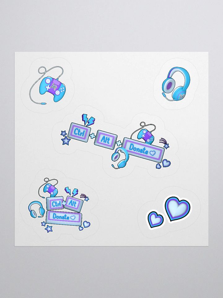 CTRL ALT Donate 2025 - Sticker Pack (Blue) product image (2)