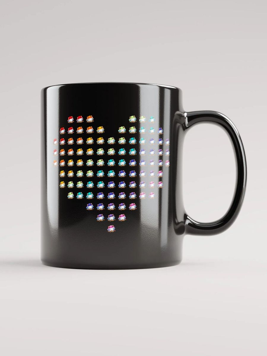 Rip the Frog Pride Heart Black Glossy Mug product image (2)