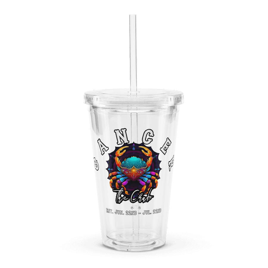 Cancer - Zodiac Double Wall Clear Plastic Tumbler product image (1)