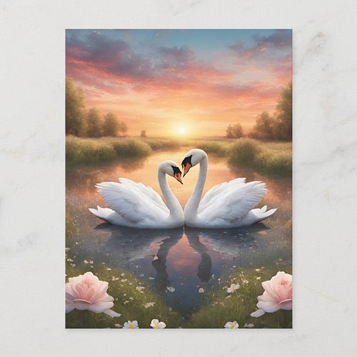 Swans at Sunset