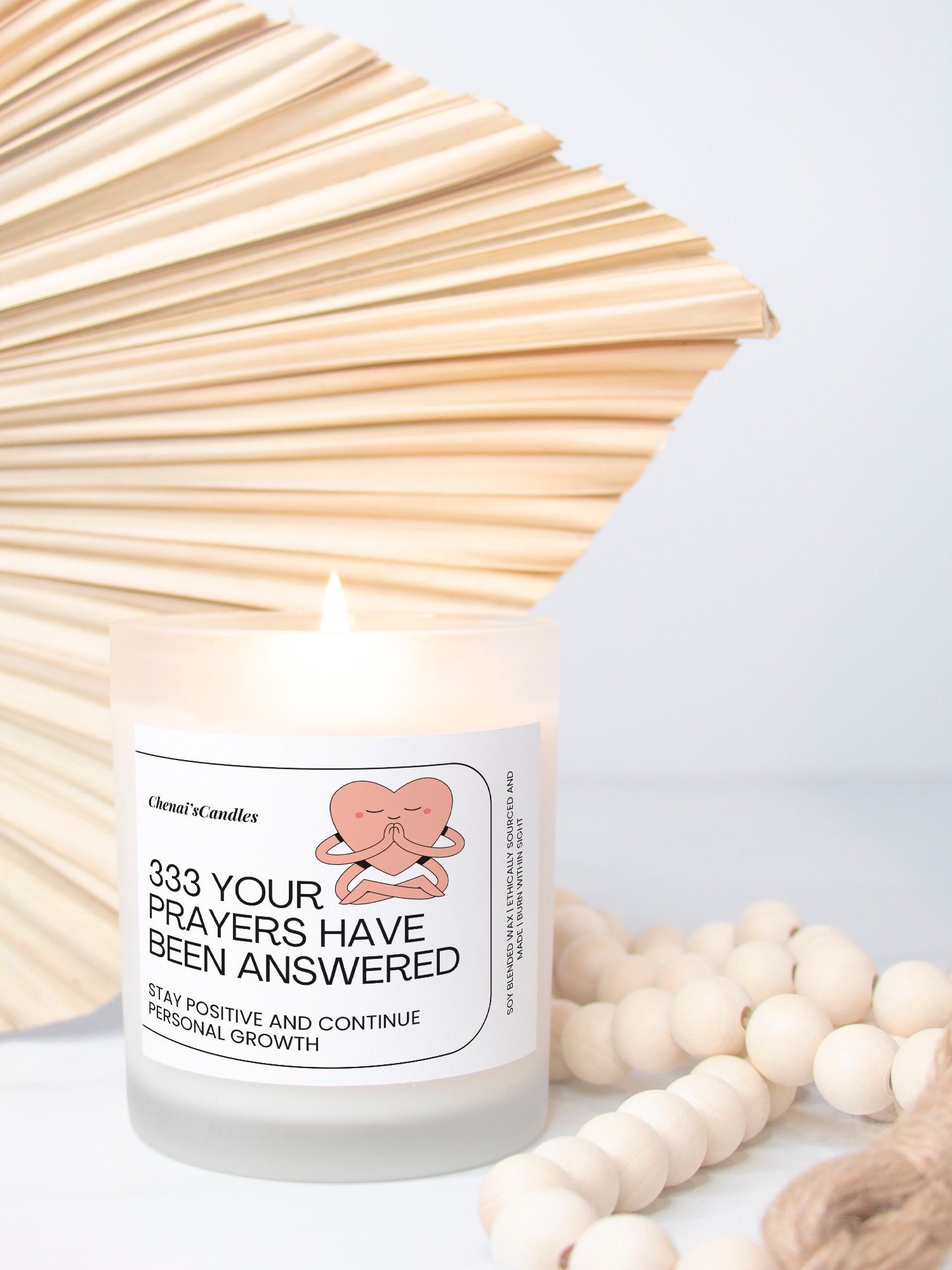 333 Prayers answered Frosted Candle product image (4)