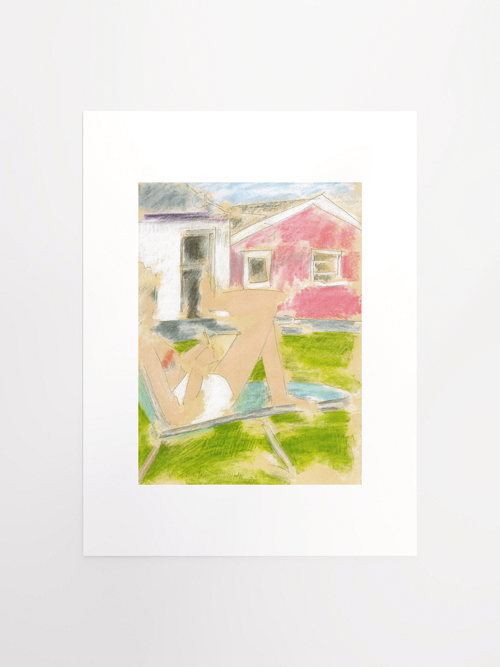 Woman writing 1986 print product image (2)
