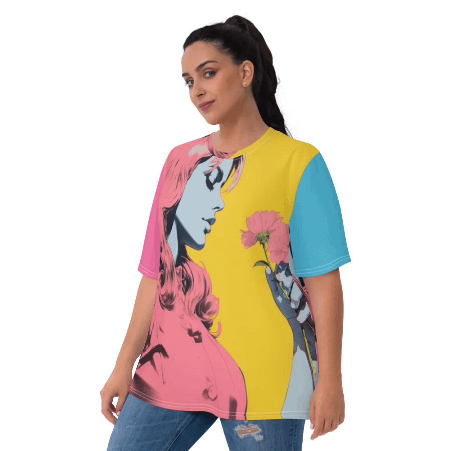 Pink Blooms Women's All-Over Print T-Shirt product image (3)