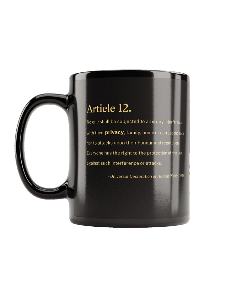 Article 12 - Mug (Black) product image (1)